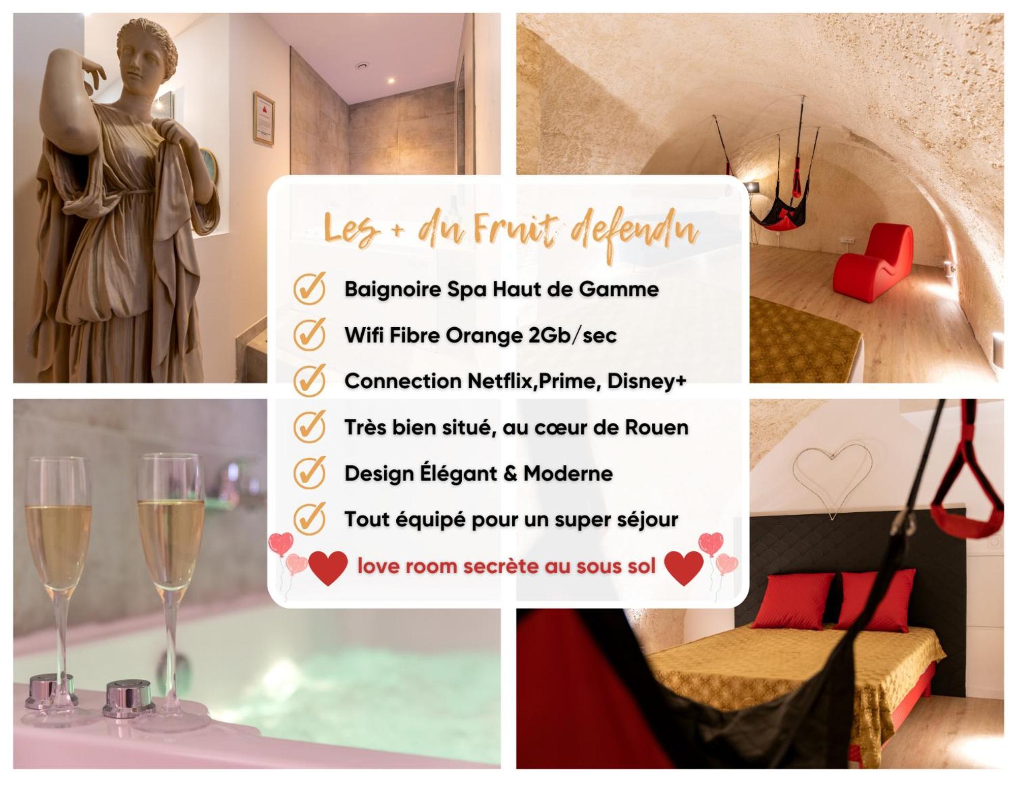 Le Fruit Defendu "Love Room" Jacuzzi Centre Ville Ruan Exterior foto